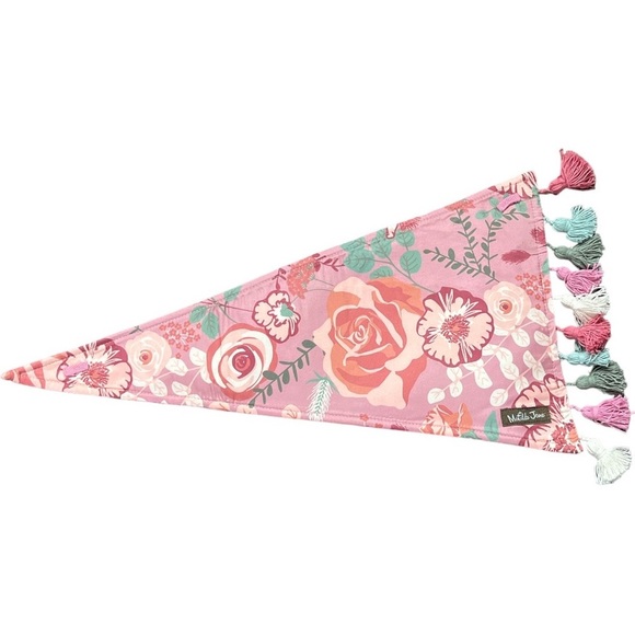 NEW Matilda Jane Imagine Pennant Banner Tassels Plane Girl Pink Green Floral - Picture 2 of 6